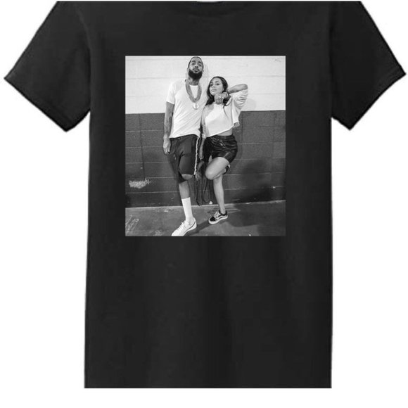 Nipsey Hussle and Lauren London Graphic T Shirt - Picture 1 of 1
